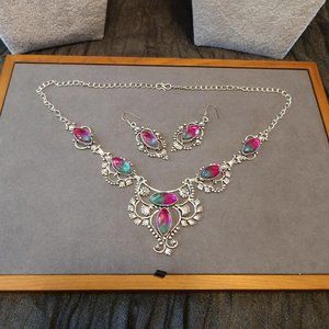 Stunning Sterling Necklace & Earring Set